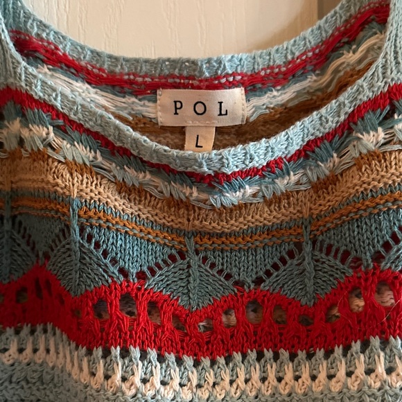 POL Women's Colorful Crochet Crop Top - Picture 3 of 5